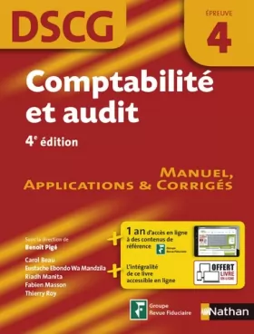 Couverture du produit · Comptabilité et audit - DSCG 4 - Manuel, applications et corrigés