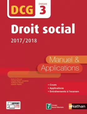 Couverture du produit · Droit social - DCG 3 - Manuel et applications