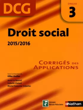 Couverture du produit · Droit social 2015/2016