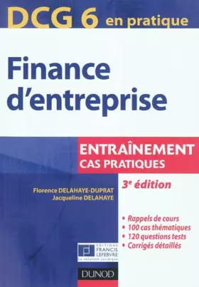 Couverture du produit · DCG 6 - Finance d'entreprise - 3e édition - Entraînement, cas pratiques