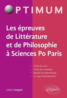 Couverture du produit · Les épreuves de Littérature et de Philosophie à Sciences Po Paris