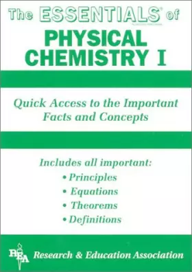 Couverture du produit · The Essentials of Physical Chemistry I: Quick Access to the Important Facts and Concepts