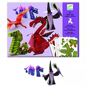 Couverture du produit · Djeco Folding Paper Toys, Dragons & Chimeras