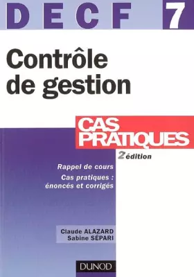 Couverture du produit · DECF, numéro 7 : Contrôle de gestion - Cas pratique