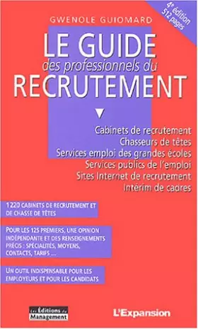 Couverture du produit · Le guide des professionnels du recrutement