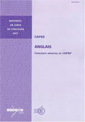 Couverture du produit · CAPES anglais: Concours externe et CAFEP