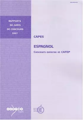 Couverture du produit · CAPES espagnol: Concours externe et CAFEP