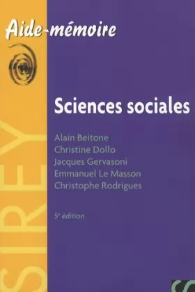 Couverture du produit · Aide-mémoire (5éme édition) : Sciences sociales