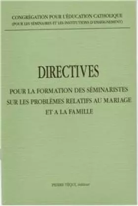Couverture du produit · DIRECTIVES POUR FORMATION DES SEMINAIRES