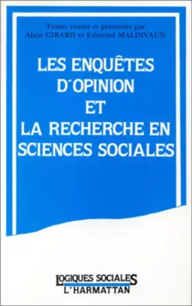 Couverture du produit · Les enquêtes d'opinion et la recherche en sciences sociales