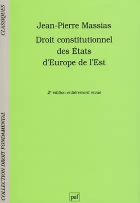 Couverture du produit · Droit constitutionnel des Etats d'Europe de l'Est