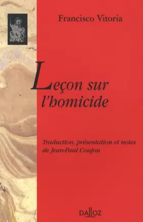 Couverture du produit · Leçon sur l'homicide: 1re traduction française du latin