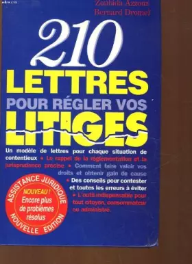Couverture du produit · 210 lettres pour regler vos litiges