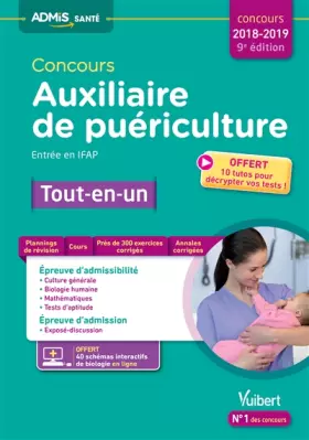 Couverture du produit · Concours Auxiliaire de puériculture 2018-2019 - Entrée en IFAP - Tout-en-un