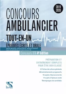 Couverture du produit · Concours ambulancier 2019-2020 - Tout-en-un : Epreuves écrite et orale