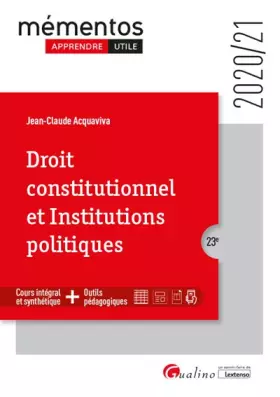 Couverture du produit · Droit constitutionnel et Institutions politiques