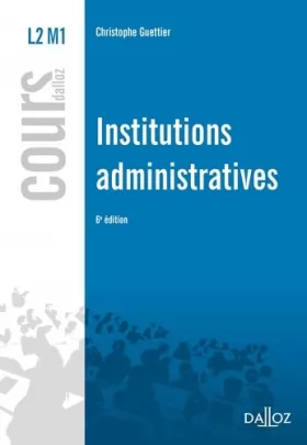 Couverture du produit · Institutions administratives L2 M1