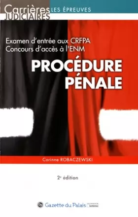 Couverture du produit · Procédure pénale: Examen d'entrée aux CRFPA, concours d'accès à l'ENM