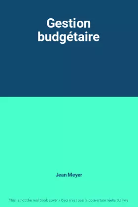 Couverture du produit · Gestion budgétaire