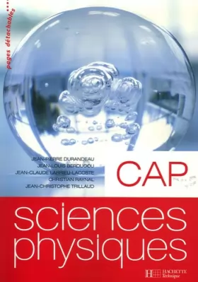 Couverture du produit · Sciences Physiques CAP