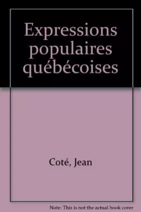 Couverture du produit · Expresions populaires québecoises