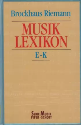 Couverture du produit · Brockhaus Riemann Musiklexikon Zweiter Band E - K