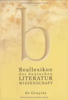 Couverture du produit · Reallexikon Der Deutschen Literaturwissenschaft: Neubearbeitung Des Reallexikons Der Deutschen Literaturgeschichte Band 2: H-O