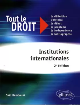 Couverture du produit · Institutions Internationales 2Eme Edition