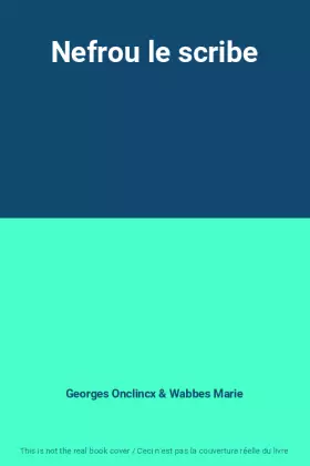 Couverture du produit · Nefrou le scribe
