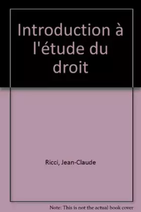 Couverture du produit · Introduction à l'étude du droit