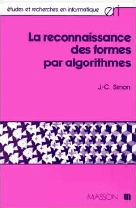 Couverture du produit · La reconnaissance des formes par algorithmes