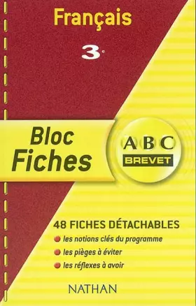 Couverture du produit · ABC Brevet - Bloc Fiches : Français, 3e