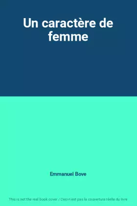 Couverture du produit · Un caractère de femme