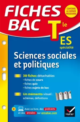 Couverture du produit · Fiches bac Sciences sociales et politiques Tle ES: fiches de révision - Terminale ES