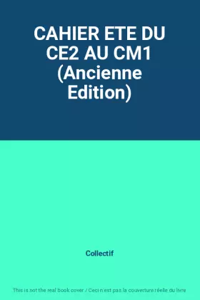 Couverture du produit · CAHIER ETE DU CE2 AU CM1 (Ancienne Edition)