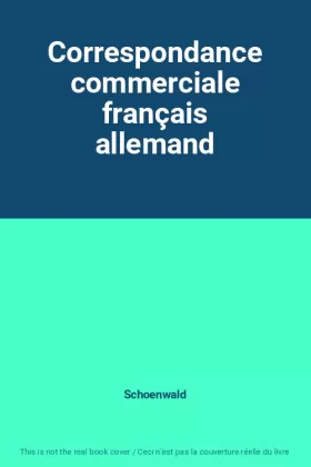 Couverture du produit · Correspondance commerciale français allemand
