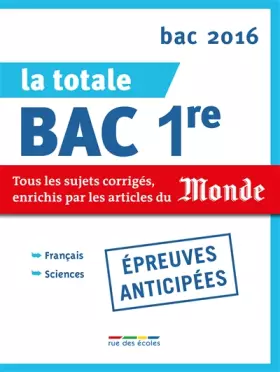 Couverture du produit · La totale bac 1ère 2016
