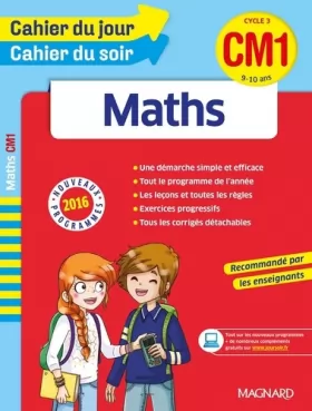 Couverture du produit · Cahier du jour/Cahier du soir Maths CM1 - Nouveau programme 2016