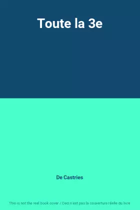 Couverture du produit · Toute la 3e