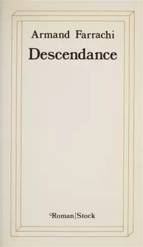 Couverture du produit · Descendance : roman