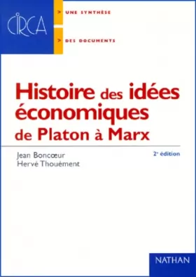Couverture du produit · Histoire des idées économiques de Platon à Marx, nouvelle édition