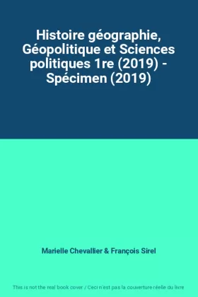 Couverture du produit · Histoire géographie, Géopolitique et Sciences politiques 1re (2019) - Spécimen (2019)
