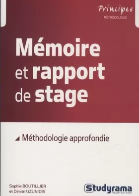 Couverture du produit · Mémoire et rapport de stage: Méthodologie approfondie