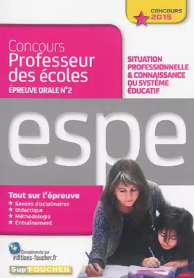Couverture du produit · Epreuve orale Nº2 - Situation professionnelle et connaissance du système Educatif