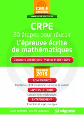 Couverture du produit · Crpe Admissibilite : 20 Etapes pour Réussir l'Epreuve de Mathematiques