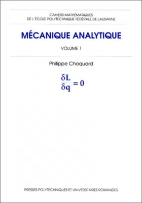 Couverture du produit · Mécanique analytique, volume 1