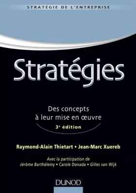 Couverture du produit · Stratégies - 3e éd - Des concepts à leur mise en oeuvre: Des concepts à leur mise en oeuvre