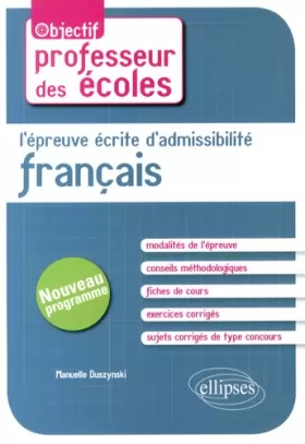 Couverture du produit · L'Épreuve Écrite d'Admissibilité Français CRPE Nouveau Programme