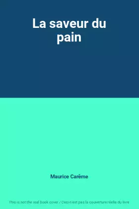 Couverture du produit · La saveur du pain