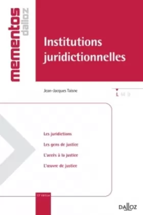 Couverture du produit · Institutions juridictionnelles - 13e éd.: Mémentos